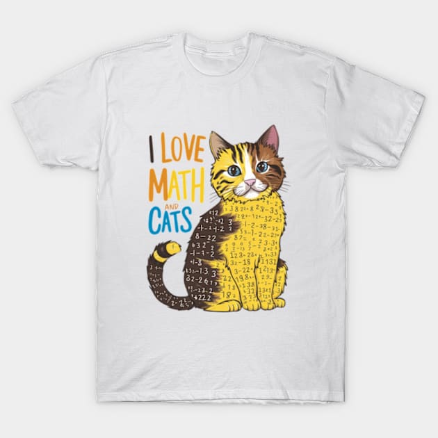 I love math and cats T-Shirt by YolandaRoberts